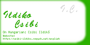 ildiko csibi business card